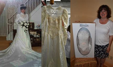 My wedding dress is almost 7 years old, and despite the fact that i am now divorced, i. Before & After Wedding Dress Restoration Gallery