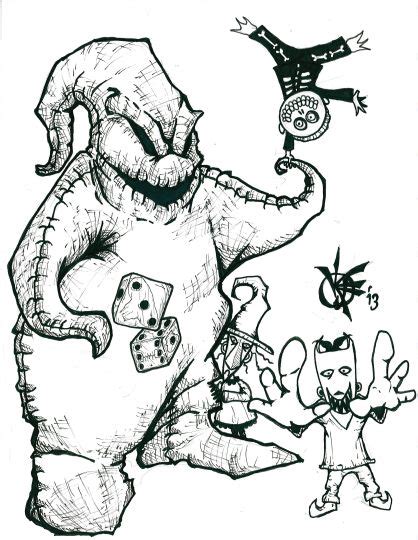 This joyful birthday coloring page is excellent for friends. Oogie Boogie Coloring Page - Part 2