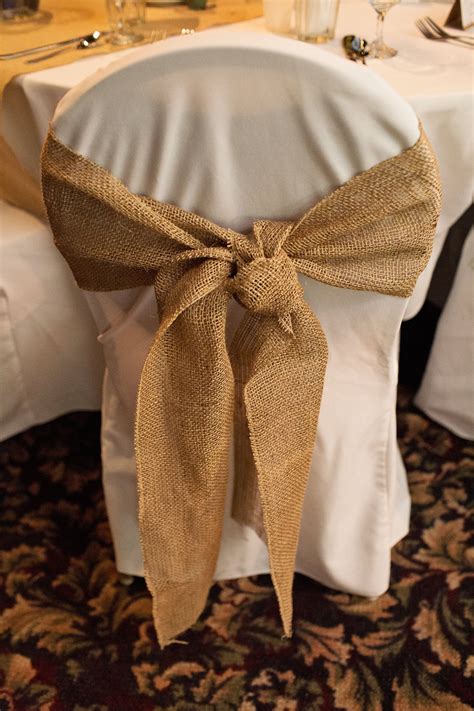 Varieties of burlap chair sashes available for sale. Burlap chair covers | Burlap chair covers, Chair covers ...