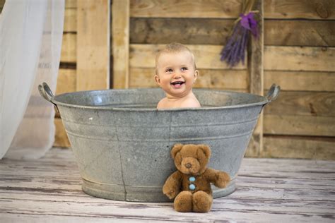 Toddlers afraid of bath is a common phase that doesn't last long. Baby In The Bath Free Stock Photo - Public Domain Pictures