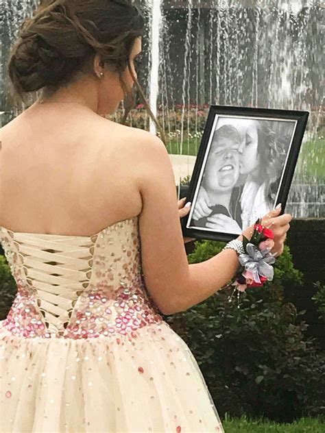 They put it over my head and started to pull it a bit. After His Son Died In Crash, Dad Takes Girlfriend To Prom ...