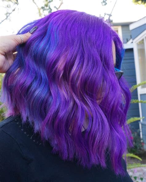 Blonde on top an purple underneath. Hidden gems within this purple 🔮 Full vivid color, with a ...