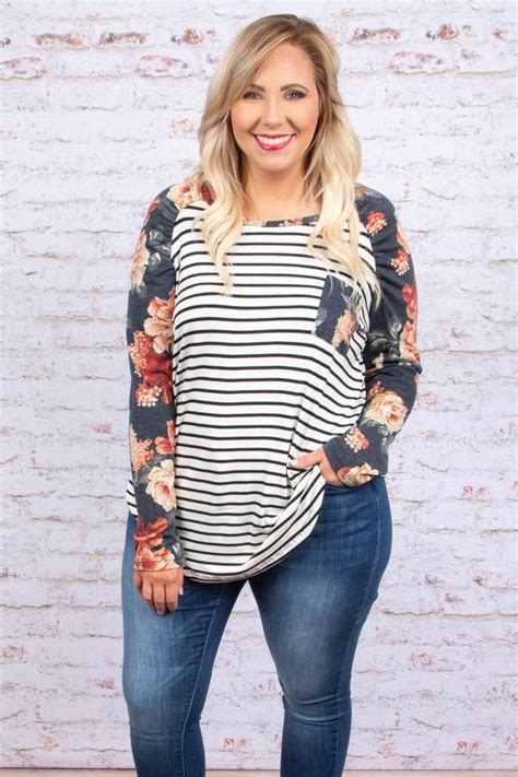 You've probably experienced one of the following scenarios. Chic Soul - See Clearly Now Top, Navy | Plus size fall ...