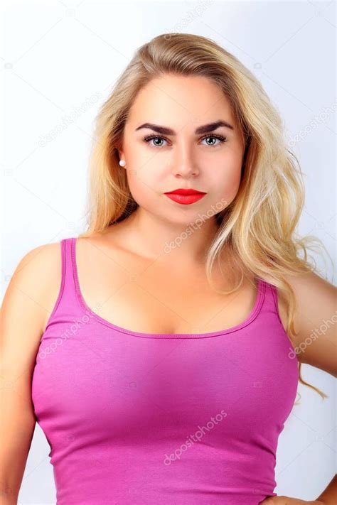 Beautiful blonde bbw enjoys a hard fucking. Porträt von eine schöne junge blonde Mädchen mit perfekter ...