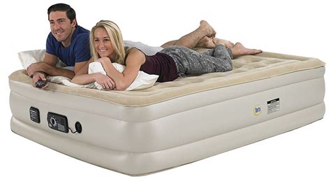 The extra thick flocked top helps to resist punctures and tears. Serta raised air mattress with never flat pump | Air ...