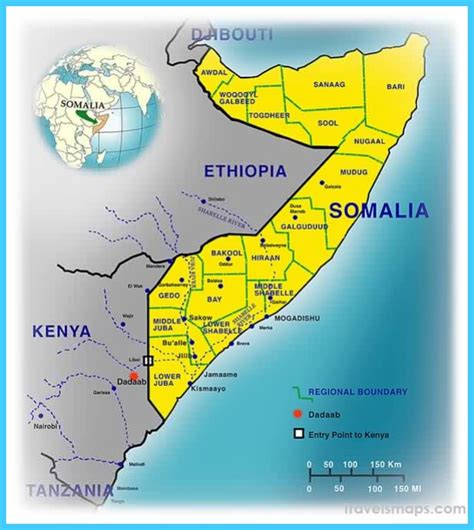 Maps of neighboring countries of somalia. Map of Somalia - TravelsMaps.Com