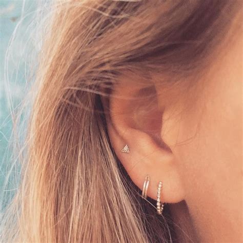Now you can do it yourself! Check out the link for more information this. small ear piercings | Ear jewelry, Earings ...