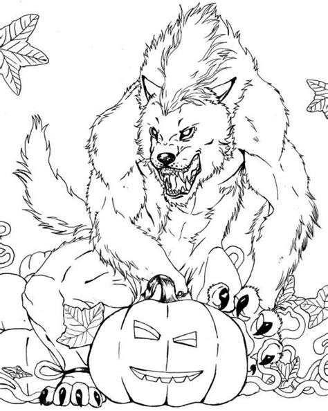 A large collection of coloring pages about werewolves, ranging from the cutest and cartoons, and ending with the evil and scary. Halloween Coloring Pages Werewolf | Halloween Coloring ...