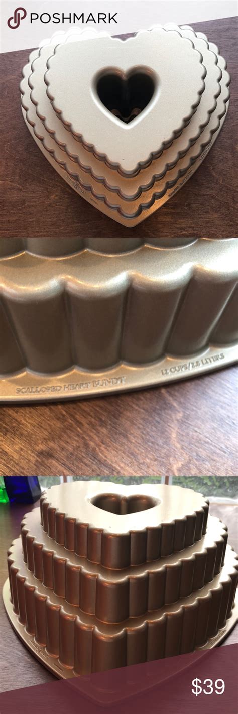 This recipe is of a banana bundt cake. Nordic Ware Scalloped Heart Bundt Cake Pan Unused Perfect ...