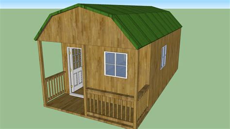 Over a year ago i drew a design for a 12×24 cabin but never finished the plans. 12x24 Lofted Barn Cabin | 3D Warehouse