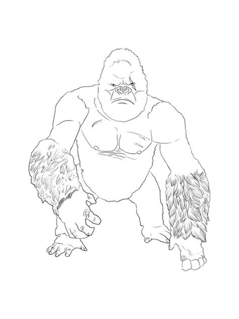 King kong coloring pages are a fun way for kids of all ages to develop creativity, focus, motor skills and color recognition. King Kong coloring pages. Download and print King Kong ...