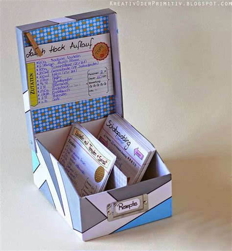 Recipe template printable 10 recipe pages blank recipe teil von rezeptkarten. Kreativ oder Primitiv?: Rezeptbox