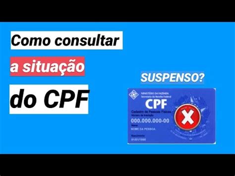 Consulte regularmente seu cpf junto à receita federal. COMO CONSULTAR A SITUAÇÃO DO CPF NA RECEITA FEDERAL - YouTube