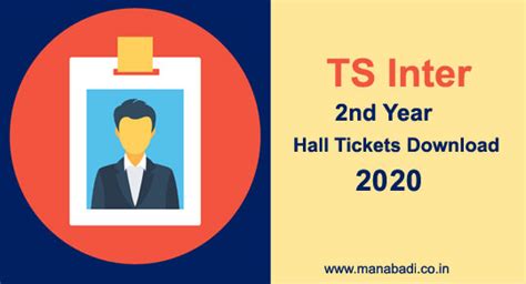 They will be able to download hall ticket intermediate 2021 ts from the official. TS Inter 2nd Year Hall Tickets 2020 https://tsbie.cgg.gov ...