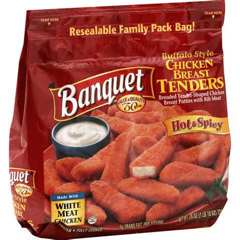 Calories from fat 193.2 ( 50.8 %). Banquet Chicken Breast Tenders, Buffalo Style | Frozen ...