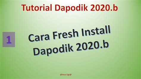 Seperti yang sudah kita ketahui bahwa pihak dapodik telah melakukan pemutakhiran pada tahun 2021, direktorat jenderal pendidikan. Cara Fresh Install Dapodik 2020.b - YouTube