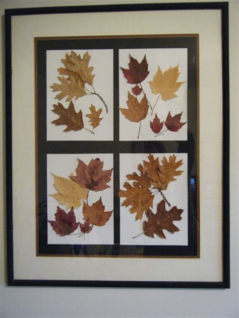 reclaimed frame, using fall leaves I collected and pressed. | Pressed flower crafts, Pressed ...