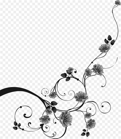Flower , background bunga hitam putih, green floral frame png clipart. Bunga, Naik, Hitam Dan Putih gambar png