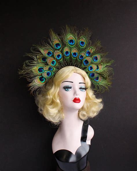 peacock-feather-crown-headband-showgirl-headdress-burlesque-etsy