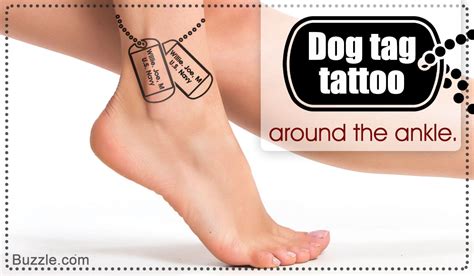 A dog tattoo illustrated with sun often reminds you of strength, courage, and vitality. Awesome Dog Tag Tattoo Design Ideas to Choose From ...