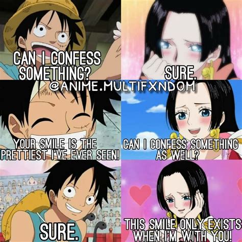 Has a crush on luffy. Luffy x Hancock