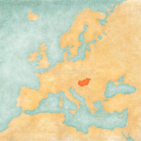Frete grátis em itens selecionados. Mapa da Europa - Hungria ilustração stock. Ilustração de ...