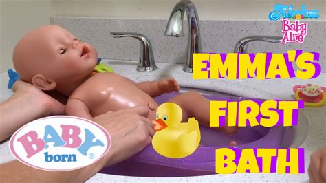 With the baby born interactive bathtub with foam, bath time has never been so much fun! Baby Born Emma 3: First Bath and Nap Routine 💜🛀👶🏼🍼⭐️ Did ...