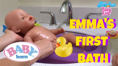 Real water function and working showerhead. Baby Born Emma 3: First Bath and Nap Routine 💜🛀👶🏼🍼⭐️ Did ...