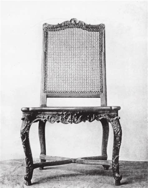 Even in private, the ceremony was considerable. "Dining-chair. Louis XIV period," in Wharton and Codman ...