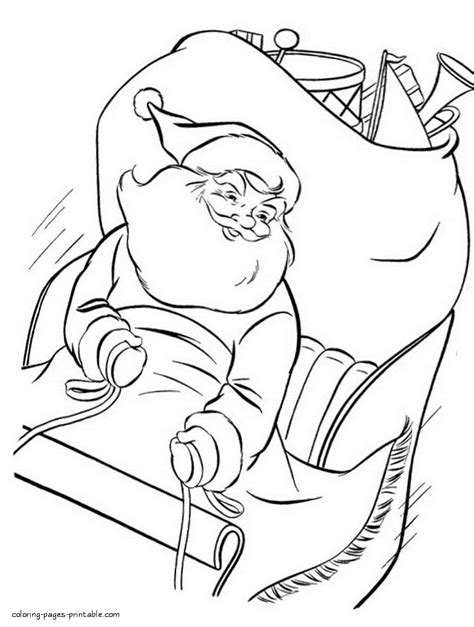 Downloads are subject to this site's term of use. Santa and sleigh coloring pages || COLORING-PAGES ...