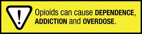 Observe precautions for handling warning labels. Health Canada's prescription opioid stickers and leaflets ...