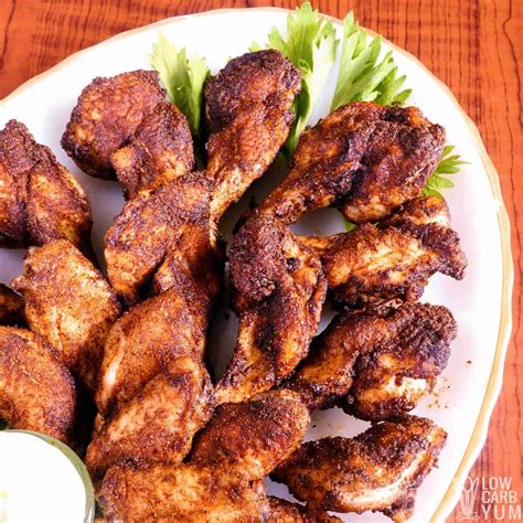 Carbs 0g, fat 26g, protein 36g. Serving Kirlands Mesquite Party Wings / Easy Dry Rub ...