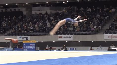 Rebeca andrade of brazil won silver and angelina melnikova of russia won bronze in a field that was missing the american superstar simone biles, who cheered on the other gymnasts from the stands. Angelina Melnikova RUS Floor 2020 Friendship and ...