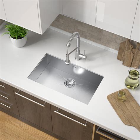 It can be difficult to picture how a certain fixture would look in your kitchen, but by looking at pictures of the sink in place in another. Building Product: Single Bowl Undermount Legend Stainless ...