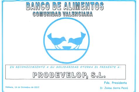 El banco de alimentos de valencia, fundado hace más de 25 años y con sede en pobla de vallbona, es uno de los 54 que componen la federación española de bancos de alimentos de españa (fesbal), una ong apolítica y aconfesional que distribuye alimentos gracias a donaciones de empresas, de particulares a través de campañas de recogida y de. Prodevelop colabora con el Banco de Alimentos de Valencia en navidad » Prodevelop - Integración ...