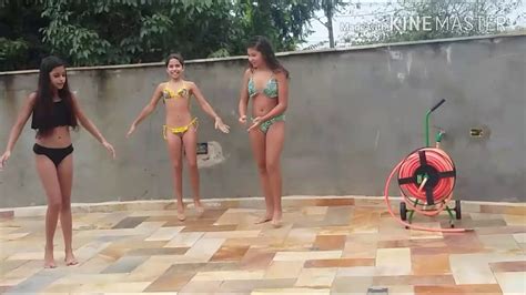 As meninas foram à piscina. Desafio da piscina - YouTube