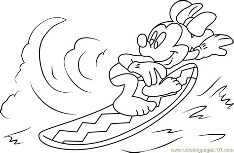 Surfing is an old sport dating all the way back to 1778 in hawaii. Minnie Mouse Surfing Coloring Page - Free Minnie Mouse ...