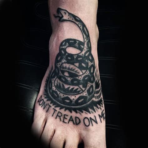 Explore individual liberty and freedom with these 40 don't tread on me tattoo designs for men. 40 Dont Tread On Me Tattoo Designs For Men - Liberty Ink