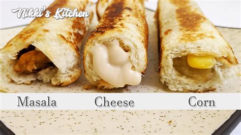 Do not put any of the potato mixture on the sides. Bread roll 3 ways! Cheese Roll | Corn Roll | Masala Potato ...