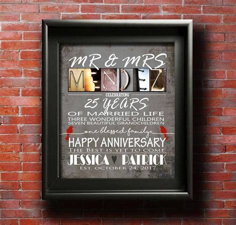 Gift ideas for mom dad anniversary. Parents Anniversary Gifts Personalized Anniversary Gift ...