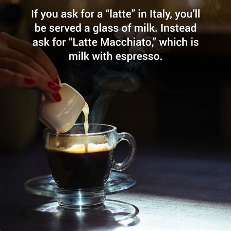 We're in the heart of town, perfect for popping in for a coffee or a spot of lunch with friends before exploring the local shops and boutiques. If you ask for a "latte" in Italy, you'll be served a glass of milk. Instead ask for "latte ...