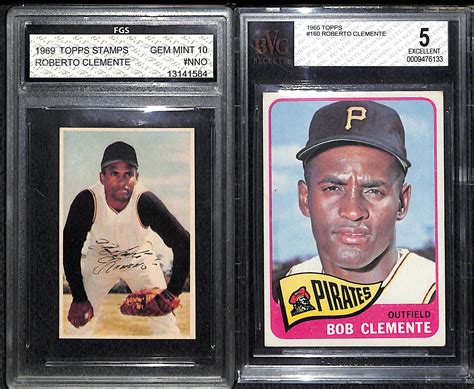 Maybe you would like to learn more about one of these? Lot Detail - Lot Of 2 Roberto Clemente Cards w. 1965 Topps BVG 5
