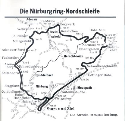 Streckenübersicht der nürburgring nordschleife › nordschleife erfahren schatzmix. Historie - Nürburgring