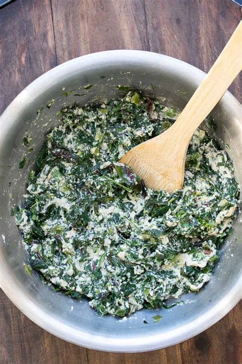 Mix in the rest of the filling ingredients: World's Best Greek Vegan Spanakopita - Veggies Don't Bite