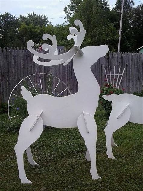 How long does it take to make a reindeer from plywood? Laser Cut Wood Reindeer Christmas Yard Art Lawn Decoration ...