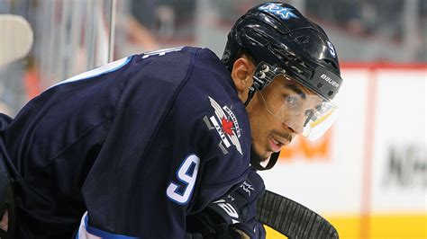 Winnipeg jets' evander kane (l) fights for the puck with columbus blue jackets' grant clitsome during the first period of their nhl hockey game in columbus, ohio november 12, 2011. Winnipeg Jets forward Evander Kane (shoulder) out for ...