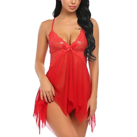 Exgf lingerie day surprise 9 min. Peroptimist - Peroptimist Women Lingerie Lace Babydoll V ...