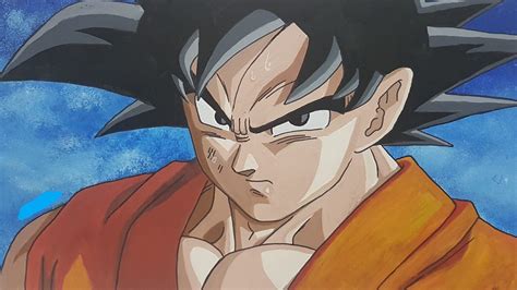 For the hair, use simple geometric forms like triangles to represent the. Goku fan art | Art, Anime, Fan art