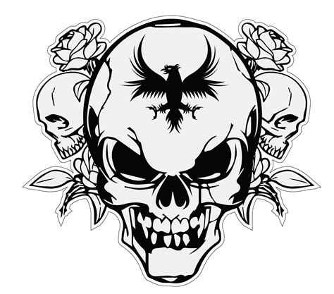 Print coloring of harley davidson and free drawings. skull-and-roses.jpg (4433×3900) | Harley tattoos, Skull ...