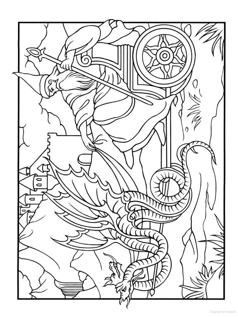 Fantasy coloring pages to download and print for free. Wondrous Wizards Coloring Book in 2020 | Adult coloring ...